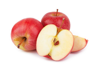 Red apples isolated