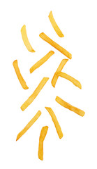 french fries on white