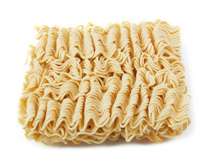 instant noodles on white