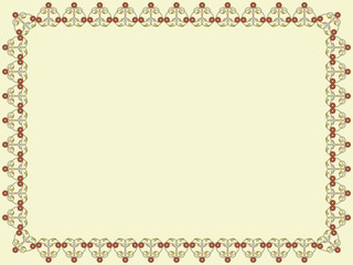 Delicate Victorian floral frame