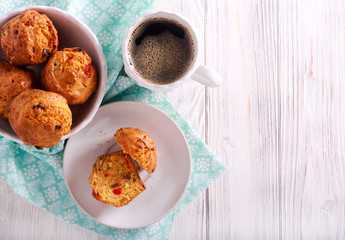 Fruit and nut muffins