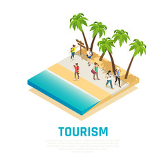 Travel People Isometric Composition