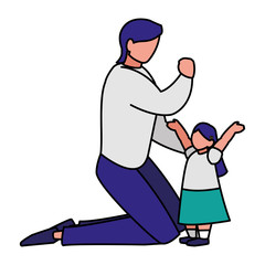 father and woman design