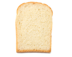one sliced toast bread isolated on white background