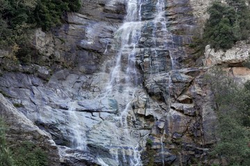 The waterfall Cascade du Voile de la Mariee in Corsica, France.