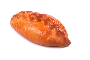 Traditional Russian baked pies pirozhki. Isolated over white background © Вячеслав