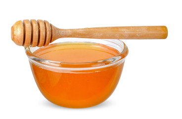 Honey isolated on white with clipping path