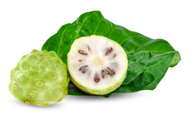 Obraz na płótnie Canvas Noni isolated on white with clipping path