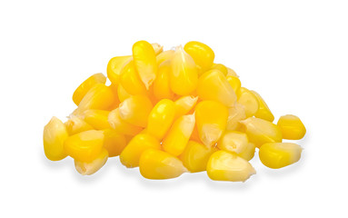 Corn isolated on white with clipping path