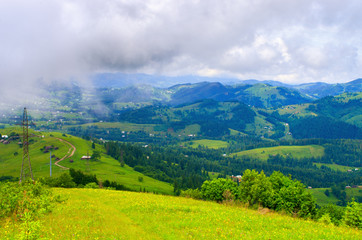 Fototapeta premium mountain slopes of the Carpathians, a beautiful natural landscape. Ukraine