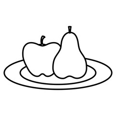 apple and fruits design