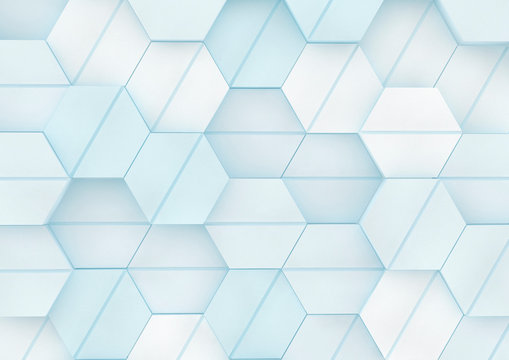 blue abstract background with hexagons