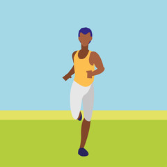 Fitness boy running design