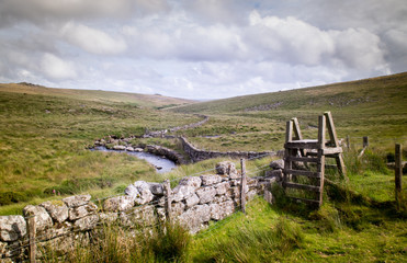river in moorland Dartmoor