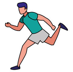 Fitness boy running design