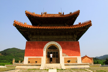 ancient Chinese landscape architecture in the Eastern Tombs of the Qing Dynasty, China.