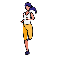 Fitness girl running design