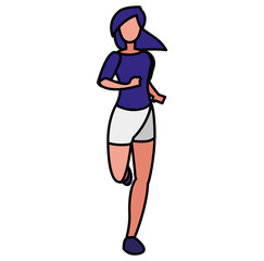 Fitness girl running design