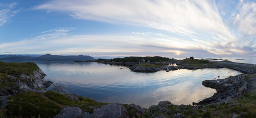 Atlantic road sunset