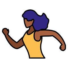 Fitness girl running design