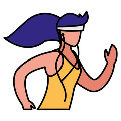 Fitness girl running design