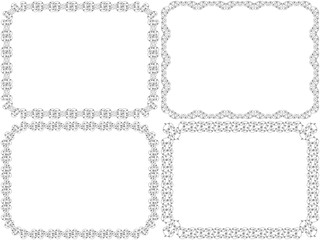 Set of four decorative frames