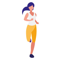 Fitness girl running design