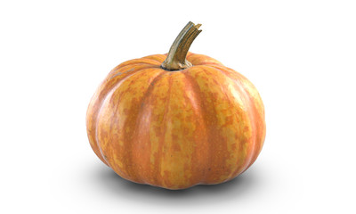 3D illustration of Pumpkin isolated on white background