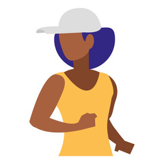 Fitness girl running design