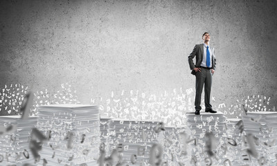 Successful confident businessman in suit.