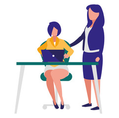 Corporate businesswomen design