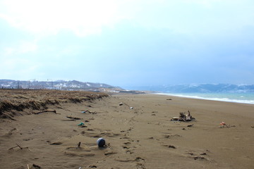 Fototapeta na wymiar 日本海　砂浜