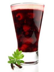 Rote Grütze im Glas