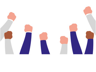 Isolated fists hands design