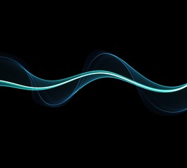 Digital art. Neon wave lines. Vortex light color. Wave shape line flame. Computer, smartphone, gadgets Wallpapers