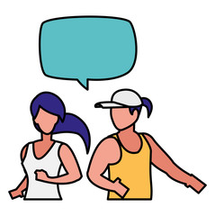 Fitness girl running design