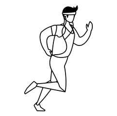Fitness boy running design