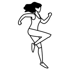 Fitness girl running design