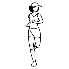 Fitness girl running design
