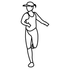 Fitness girl running design