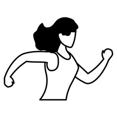 Fitness girl running design