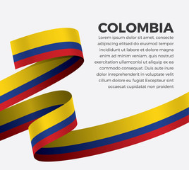 Colombia flag for decorative.Vector background