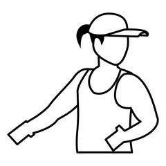 Fitness girl running design