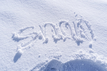Handwriting of Snow text