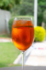 Red apéritif drink