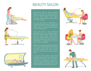 Beauty Salon Procedures and Service Set Vector