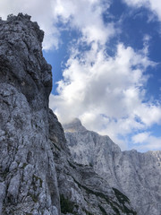 View at highest mountain in Slovenia called Triglav 2864m heigh.