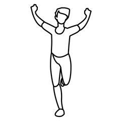 Fitness boy running design