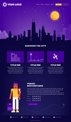 Chicago City Webpage Design Template