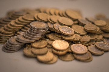 Euro Münzen Haufen